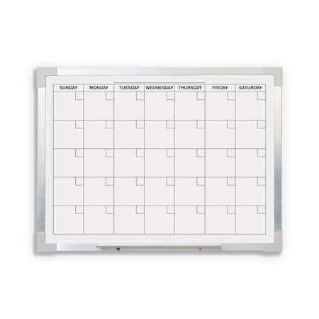 Flipside 18in X 24in Aluminum Framed Calendar Magnetic White Dry Erase Board 17302